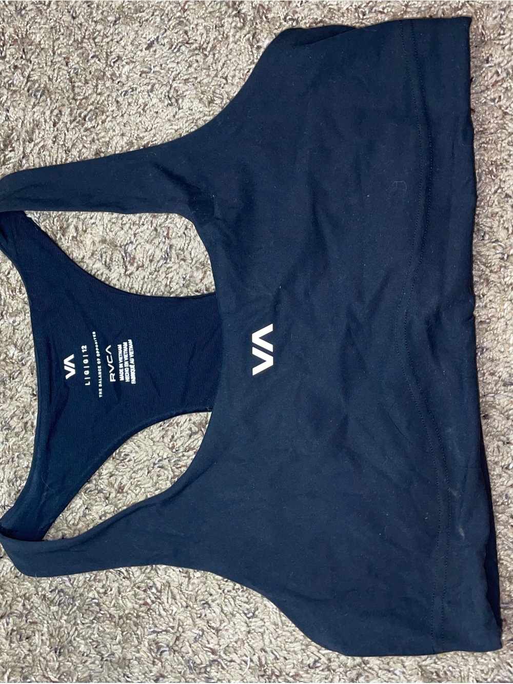 RVCA Black Racerback Sports Bra
